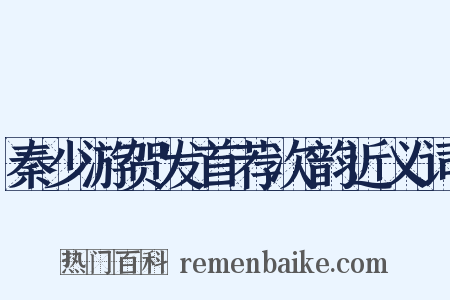 秦少游贺发首荐次韵近义词是什么意思的图片